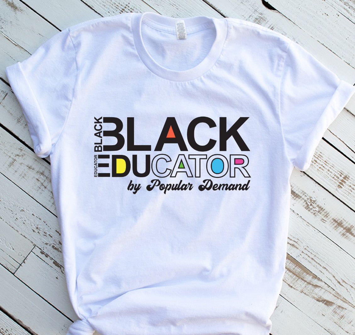 Black Educator short sleeve